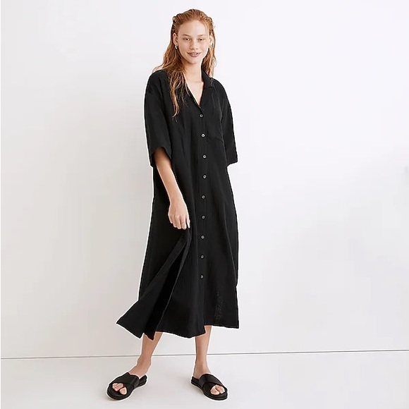 Madewell Lightestspun Cover-Up Maxi Shirtdress - Picture 1 of 5